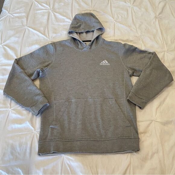 Adidas Women's Gray Long Sleeve Pullover Hoodie Sweater Size Small - Picture 1 of 10